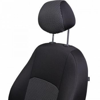 5 999 р. Комплект чехлов для сидений (РЗСиС 40/60 ЗГ Жаккард) Дублин Lord Autofashion Chevrolet Spark M300 дорестайлинг (2010-2015) (черный, вставка Сеул серая)  с доставкой в г. Кемерово. Увеличить фотографию 6