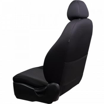 5 999 р. Комплект чехлов для сидений (РЗСиС 40/60 ЗГ Жаккард) Дублин Lord Autofashion Chevrolet Spark M300 дорестайлинг (2010-2015) (черный, вставка Сеул серая)  с доставкой в г. Кемерово. Увеличить фотографию 2