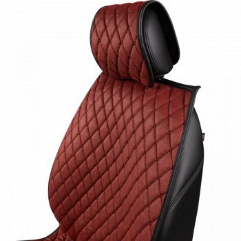 4 199 р. Накидка на сиденье (5 мест Каир) ТЕЙЛОР ст БАЙРОН Lord Autofashion   (красный, строчка черная)  с доставкой в г. Кемерово. Увеличить фотографию 3