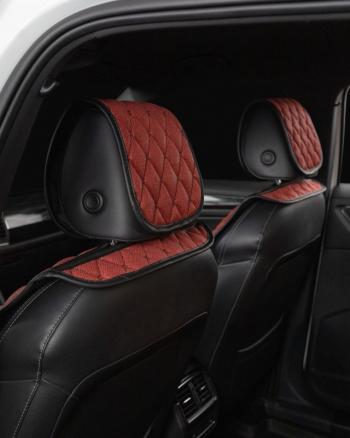 4 199 р. Накидка на сиденье (5 мест Каир) ТЕЙЛОР ст БАЙРОН Lord Autofashion   (красный, строчка черная)  с доставкой в г. Кемерово. Увеличить фотографию 8