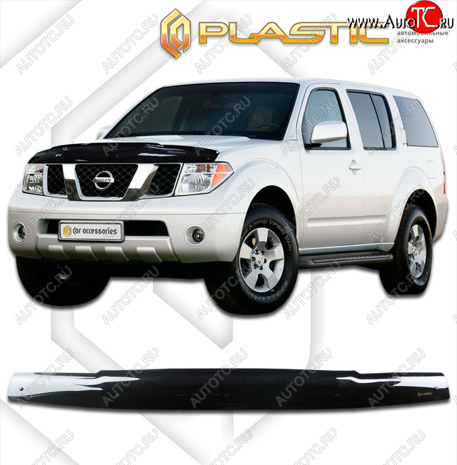 1 999 р. Дефлектор капота CA-Plastic  Nissan Terrano2  R20 (1999-2006) 2-ой рестайлинг (серия Classic черный)  с доставкой в г. Кемерово