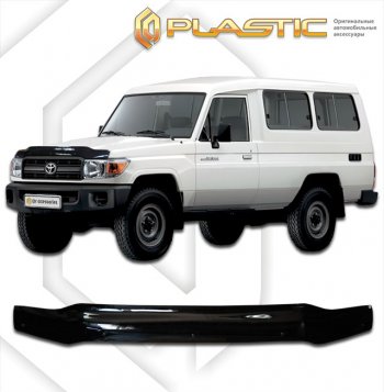 1 999 р. Дефлектор капота (78 кузов) CA-Plastic  Toyota Land Cruiser  70 (2007-2023) 3 дв. 3-ий рестайлинг (серия Сlassic черный, без надписи)  с доставкой в г. Кемерово. Увеличить фотографию 1