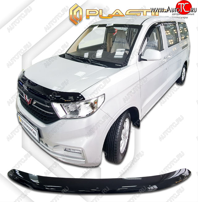 1 839 р. Дефлектор капота (рынок Китая) CA-Plastic  Wuling Hongguang V (2019-2023) (Classic черный)  с доставкой в г. Кемерово