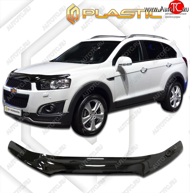2 199 р. Дефлектор капота (exclusive) CA-Plastic Chevrolet Captiva 1-ый рестайлинг (2011-2013) (Classic черный)  с доставкой в г. Кемерово