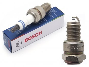 299 р. Свеча зажигания CHEVROLET AVEOLANOSNIVADAEWOO LACETTINEXIA 1.51.7 00-VAZ 2101-21102121 BOSCH 0242240592  с доставкой в г. Кемерово. Увеличить фотографию 1