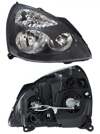 Фара правая (черная) TYC Renault Symbol  седан (2002-2006) LB 1-ый рестайлинг