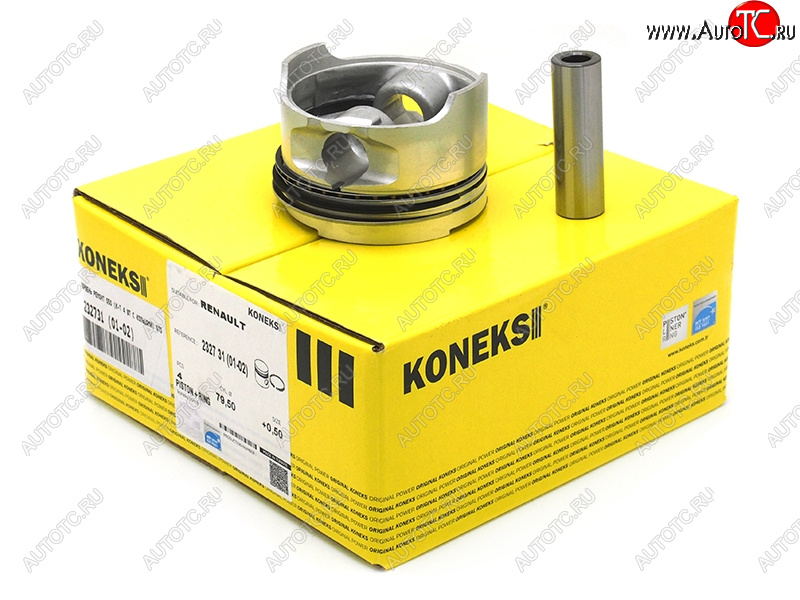13 399 р. Поршень ремонт 050 (к-т 4 шт с кольцами)  12 -34 цилиндр  RENAULT LOGANMEGANECLIO K7M 746 K7M 71 KONEKS 232731-01-02  с доставкой в г. Кемерово