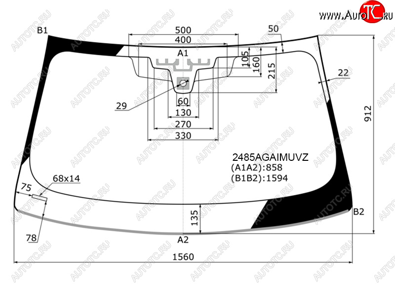 26 499 р. Стекло лобовое (Датчик дождя Проекция Молдинг) FUYAO BMW 5 серия G30 дорестайлинг, седан (2016-2020)  с доставкой в г. Кемерово