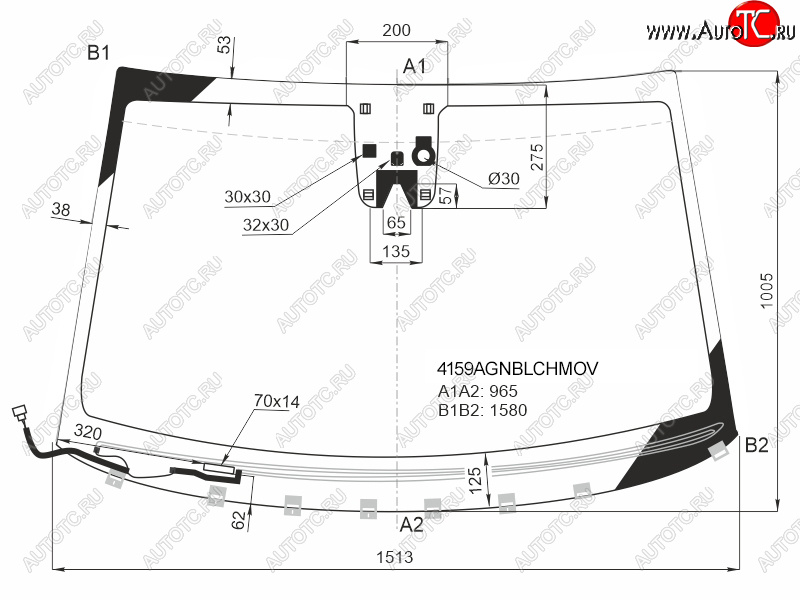 11 599 р. Стекло лобовое (Обогрев щеток Камера Датчик дождя) Hyundai Tucson 15-21 FUYAO 4159AGNBLCHMOV  с доставкой в г. Кемерово