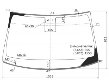 8 649 р. Стекло лобовое (Датчик дождя) Mercedes-Benz E-Class 02-09 FUYAO 5347AGNGYMVW1K  с доставкой в г. Кемерово. Увеличить фотографию 1