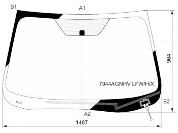 10 699 р. Стекло лобовое (Обогрев щеток) Subaru Forester 18-21 XYG 7944AGNHV LFW/H/X  с доставкой в г. Кемерово. Увеличить фотографию 1