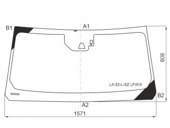 14 449 р. Стекло лобовое (Камера Датчик дождя) Toyota Land Cruiser (J300) 21-  Lexus LX 21- XYG LX-22-L-SZ LFW/X  с доставкой в г. Кемерово. Увеличить фотографию 1