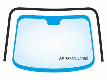 2 599 р. Молдинг лобового стекла (П-образный) Toyota RAV4 (XA50) 18-  Wildlander 19- SAT SF-75533-42080  с доставкой в г. Кемерово. Увеличить фотографию 1