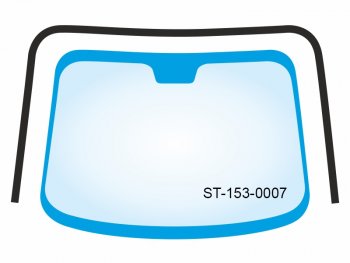 Молдинг лобового стекла (П-образный) SAT KIA Cerato 2 TD седан (2008-2013) (черный)