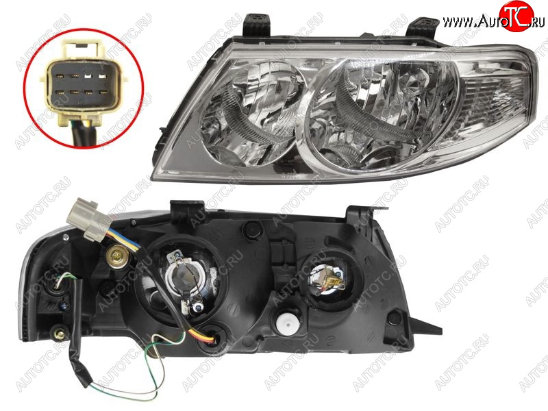 5 549 р. Фара левая SAT  Nissan Almera Classic  седан (2006-2013) B10  с доставкой в г. Кемерово