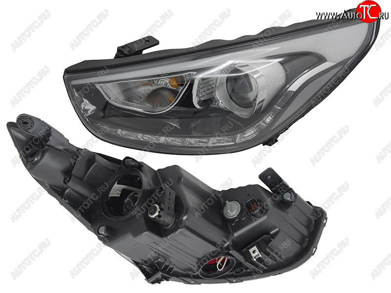 12 649 р. Фара левая (LED, ДХО) SAT  Hyundai IX35  LM (2013-2018) рестайлинг  с доставкой в г. Кемерово