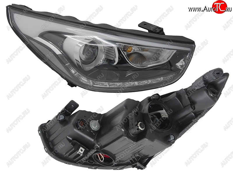 12 649 р. Фара правая (LED, ДХО) SAT  Hyundai IX35  LM (2013-2018) рестайлинг  с доставкой в г. Кемерово