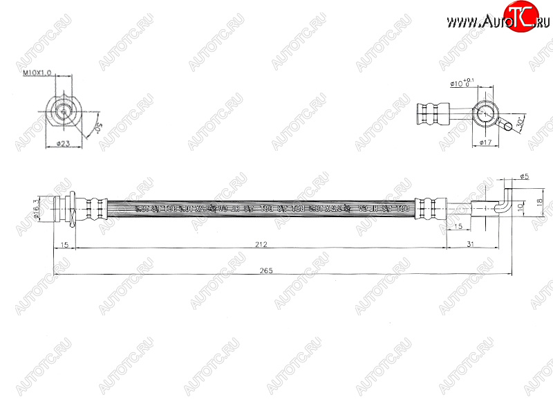 499 р. Шланг тормозной задний RH SAT  Nissan Qashqai  1 - Qashqai +2  1  с доставкой в г. Кемерово