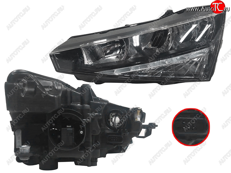 13 999 р. Фара левая (LED) SAT  Skoda Rapid  MK2 (2019-2025)  с доставкой в г. Кемерово
