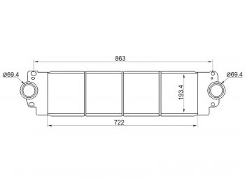 Интеркулер VW TRANSPORTER T5MULTIVAN 03- SAT ST-7H0145804A