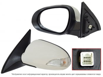 Зеркало HYUNDAI ELANTRA 06-10 LH эл. регул., обогр., повт. 6 конт. SAT ST-HN28-940-A2