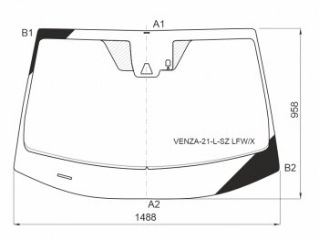 14 899 р. Стекло лобовое (Камера Датчик дождя) Toyota Venza 20- XYG VENZA-21-L-SZ LFW/X  с доставкой в г. Кемерово. Увеличить фотографию 1