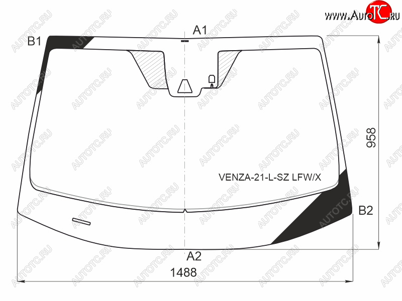 14 899 р. Стекло лобовое (Камера Датчик дождя) Toyota Venza 20- XYG VENZA-21-L-SZ LFW/X  с доставкой в г. Кемерово