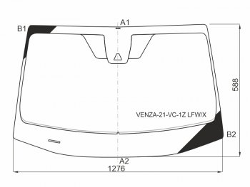 13 749 р. Стекло лобовое (Камера) Toyota Venza 20- XYG VENZA-21-VC-1Z LFW/X  с доставкой в г. Кемерово. Увеличить фотографию 1
