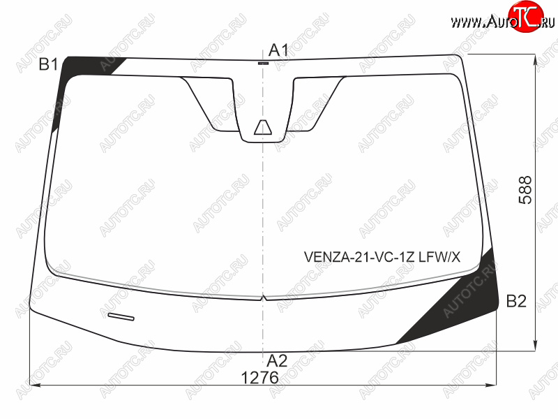 13 749 р. Стекло лобовое (Камера) Toyota Venza 20- XYG VENZA-21-VC-1Z LFW/X  с доставкой в г. Кемерово