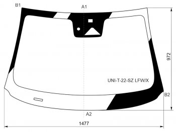 9 999 р. Стекло лобовое (Одна камера/ Датчик дождя) Changan UNI-T 23- XYG UNI-T-22-SZ LFW/X, unit22szlfwx XYG UNI-T-22-SZ LFW/X  с доставкой в г. Кемерово. Увеличить фотографию 1