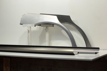Задние ремонтные арки и пороги (с усилителем) AUTOFERRUM KIA Magentis (2000-2005) (Оцинкованная сталь 0,8 и 1 мм.)