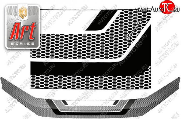 2 299 р. Дефлектор капота CA-Plastic  Haval H5 (2020-2023) рестайлинг (Серия Art серебро)  с доставкой в г. Кемерово