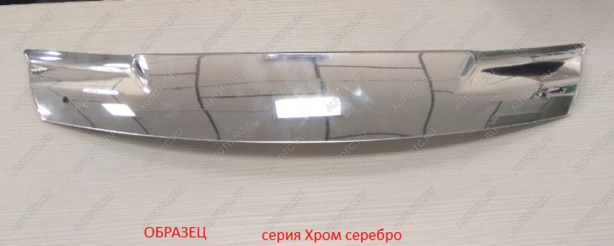 3 369 р. Дефлектор капота CA-Plastic  Mitsubishi ASX (2019-2025) 3-ий рестайлинг (Серия Хром серебро)  с доставкой в г. Кемерово