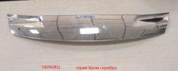 3 289 р. Дефлектор капота CA-Plastic  Subaru Impreza  GJ (2012-2017) седан (Серия Хром серебро)  с доставкой в г. Кемерово. Увеличить фотографию 1