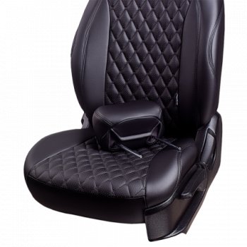 18 749 р. Комплект чехлов для сидений (РЗС 40/60, 3Г, Орегон) БАЙРОН Lord Autofashion  Audi A3  8PA хэтчбэк 5 дв. (2003-2013) дорестайлинг, 1-ый рестайлинг, 2-ой рестайлинг, 3-ий рестайлинг (черный, вставка черная, строчка черная)  с доставкой в г. Кемерово. Увеличить фотографию 2