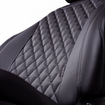 18 749 р. Комплект чехлов для сидений (РЗС 40/60, 3Г, Орегон) БАЙРОН Lord Autofashion  Audi A3  8PA хэтчбэк 5 дв. (2003-2013) дорестайлинг, 1-ый рестайлинг, 2-ой рестайлинг, 3-ий рестайлинг (черный, вставка черная, строчка черная)  с доставкой в г. Кемерово. Увеличить фотографию 4