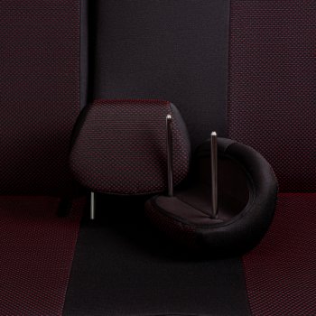 7 299 р. Комплект чехлов для сидений, (РЗС 40/60, 3Г жаккард) Дублин Lord Autofashion  Chevrolet Aveo  T300 (2011-2015) хэтчбек (черный, вставка Ёж Красная, строчка черная)  с доставкой в г. Кемерово. Увеличить фотографию 9
