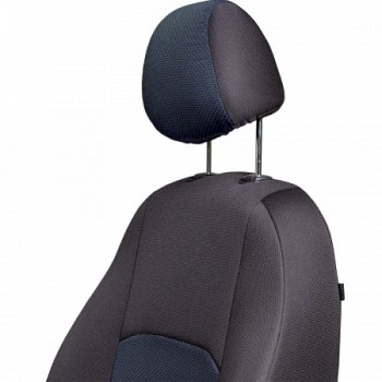 7 299 р. Комплект чехлов для сидений, (РЗС 40/60, 3Г жаккард) Дублин Lord Autofashion  Chevrolet Aveo  T300 (2011-2015) хэтчбек (черный, вставка Ёж Синяя, строчка черная)  с доставкой в г. Кемерово. Увеличить фотографию 2