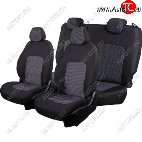 16 799 р. Комплект чехлов сидений (ЖАККАРД) Chevrolet Aveo T200 хэтчбек 5 дв (2002-2008) (Черный+белый)  с доставкой в г. Кемерово