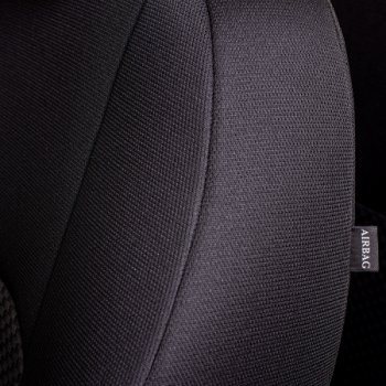 7 299 р. Комплект чехлов для сидений (РЗС 40/60 2Г жаккард) Дублин Lord Autofashion  Chevrolet Cobalt (2011-2023), Ravon R4 (2016-2020) (черный, вставка Стежок серая, строчка черная)  с доставкой в г. Кемерово. Увеличить фотографию 8
