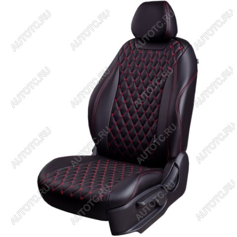 12 749 р. Комплект чехлов для сидений (РЗС 60/40 3Г Орегон) БАЙРОН Lord Autofashion CITROEN C4 B7 хэтчбэк 5 дв. (2011-2018) (черный, вставка черная, строчка красная)  с доставкой в г. Кемерово