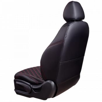 12 749 р. Комплект чехлов для сидений (РЗС 60/40 3Г Орегон) БАЙРОН Lord Autofashion CITROEN C4 B7 хэтчбэк 5 дв. (2011-2018) (черный, вставка черная, строчка красная)  с доставкой в г. Кемерово. Увеличить фотографию 2