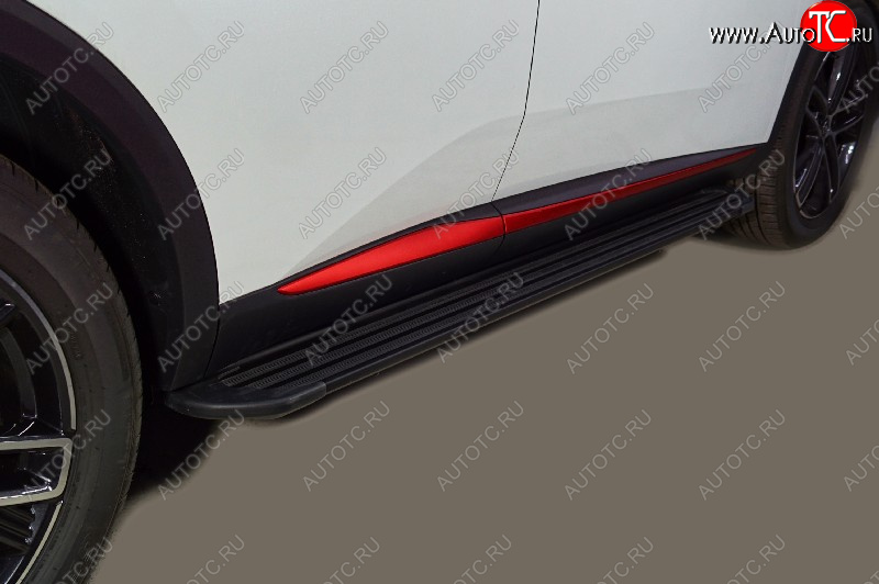 21 999 р. Пороги алюминиевые Slim Line ТСС Тюнинг  Changan CS55 Plus (2021-2025) (Black )  с доставкой в г. Кемерово