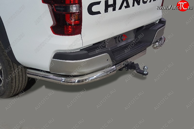 30 549 р. Защита задняя (уголки, нержавейка d76,1 мм) ТСС Тюнинг  Changan Hunter Plus (2022-2025) пикап (уголки)  с доставкой в г. Кемерово