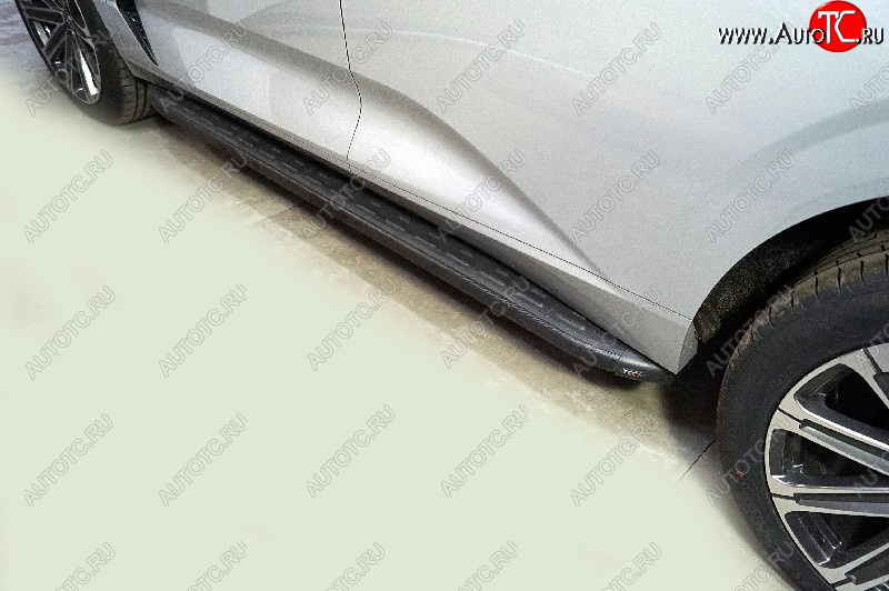 21 999 р. Пороги алюминиевые с пластиковой накладкой ТСС Тюнинг  Changan UNI-K (2020-2025) (карбон черные)  с доставкой в г. Кемерово