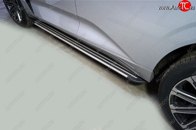 21 999 р. Пороги алюминиевые Slim Line ТСС Тюнинг Changan UNI-K (2020-2025) (Silver )  с доставкой в г. Кемерово