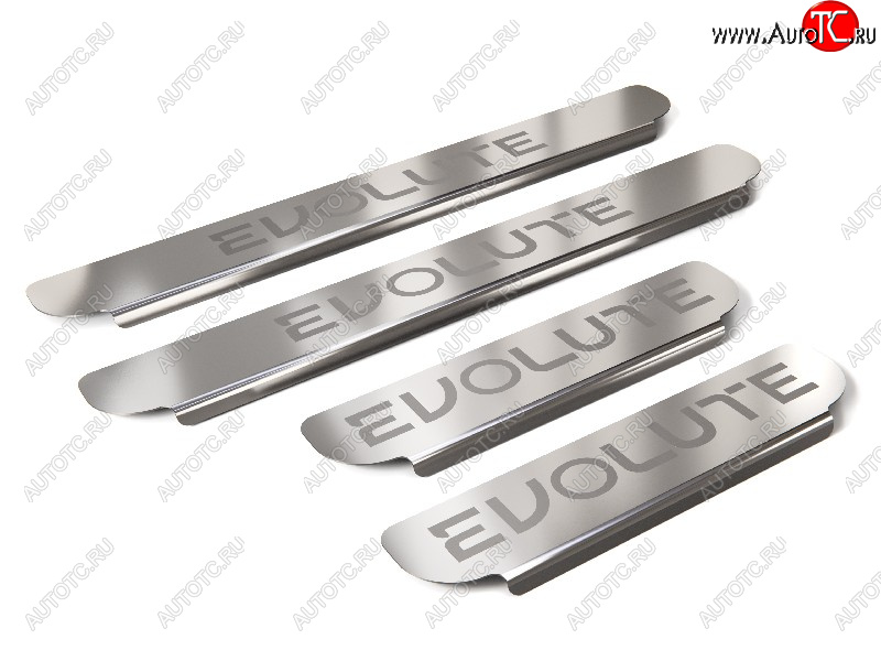 5 199 р. Накладки на пороги, ТСС Тюнинг  Evolute i-Joy (2022-2025) джип (лист шлифованный надпись EVOLUTE)  с доставкой в г. Кемерово
