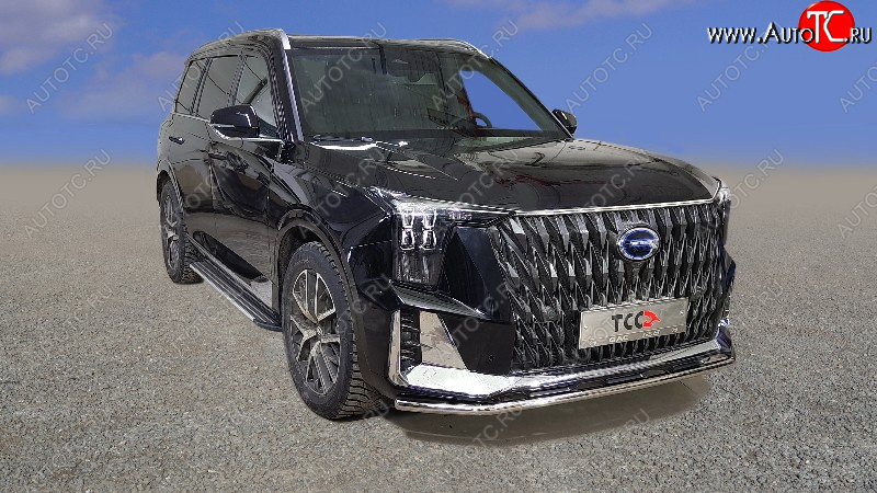 17 999 р. Защита переднего бампера нижняя 42,4 мм ТСС Тюнинг GAC GS8 (2016-2023) (нержавейка)  с доставкой в г. Кемерово