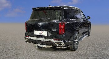 Защита задняя (уголки, нержавейка 42,4 мм) ТСС Тюнинг GAC GS8 (2016-2023) (уголки)