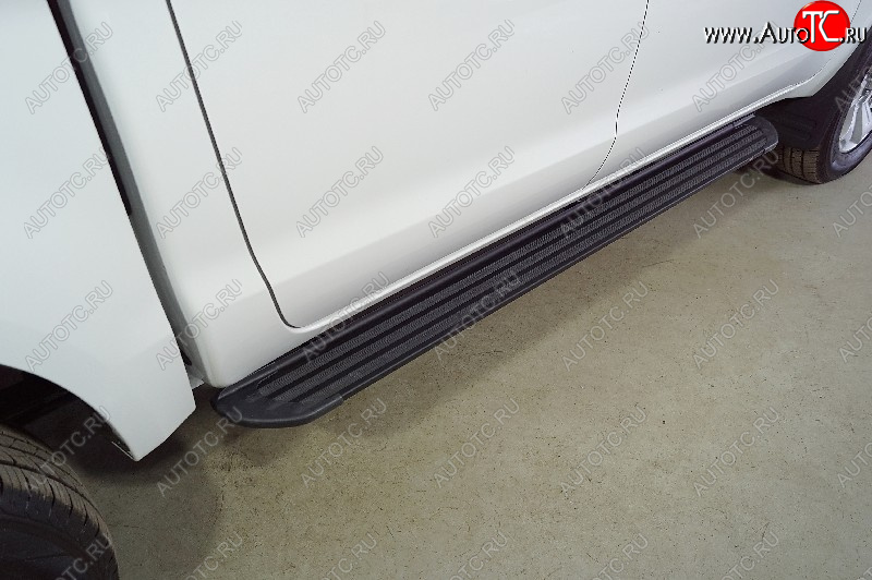 22 999 р. Пороги алюминиевые Slim Line ТСС Тюнинг  JAC T6 (2018-2024) пикап (Black)  с доставкой в г. Кемерово